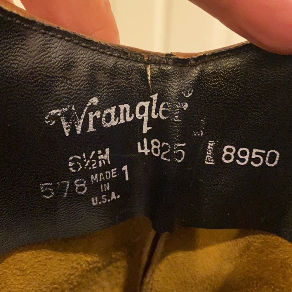 Vintage Wrangler Western Hippie Boots 70s 80s Boho A8 - Picture 13 of 14